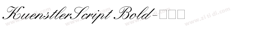 KuenstlerScript Bold字体转换